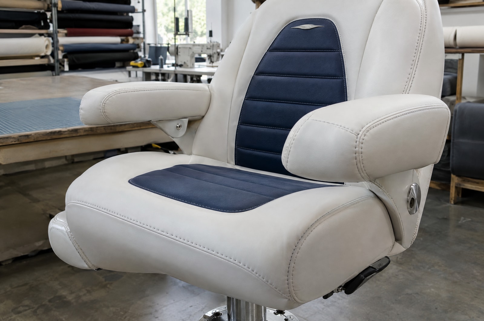 Helm seat upholstery: Seam detail · Motenza, Hollywood FL