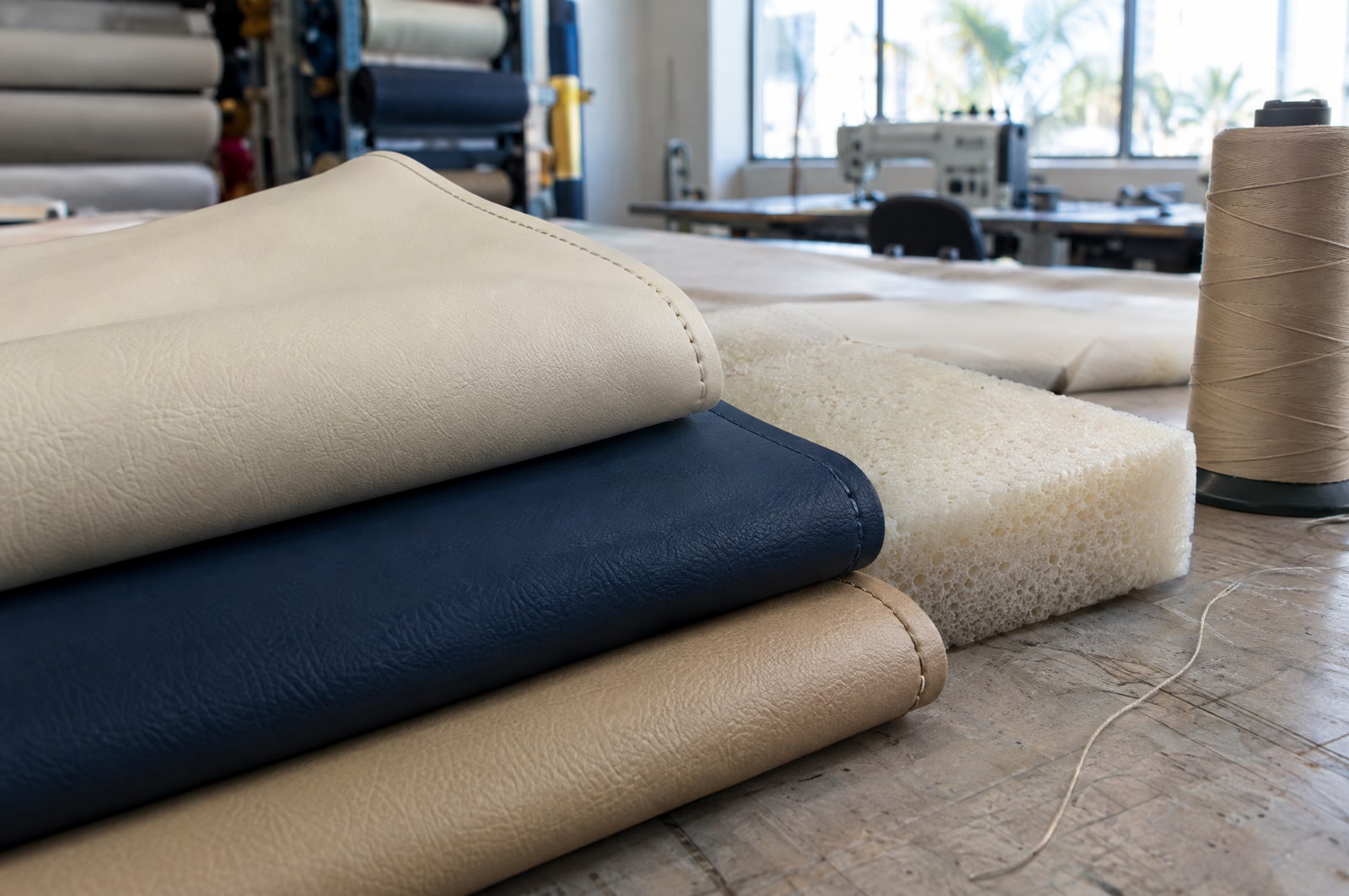 Marine upholstery materials: Seam detail · Motenza, Hollywood FL