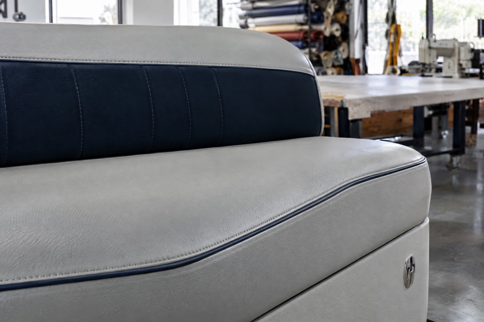 Pontoon seating upholstery: Material texture · Motenza, Hollywood FL